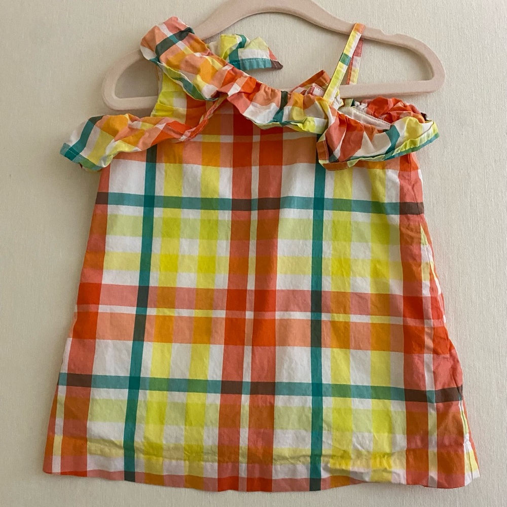 Janie and Jack  ruffle plaid dress 6-12 months